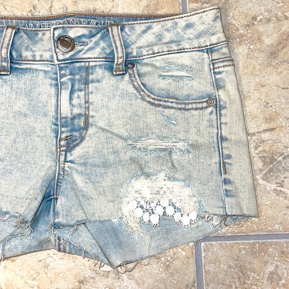 AE Shortie Denim Lace Size 4 - Picture 3 of 7